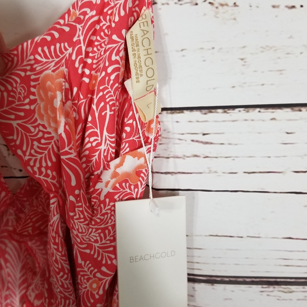 Beachgold | Lotti Hibiscus Wrap Midi Dress NWT - Picture 5 of 5